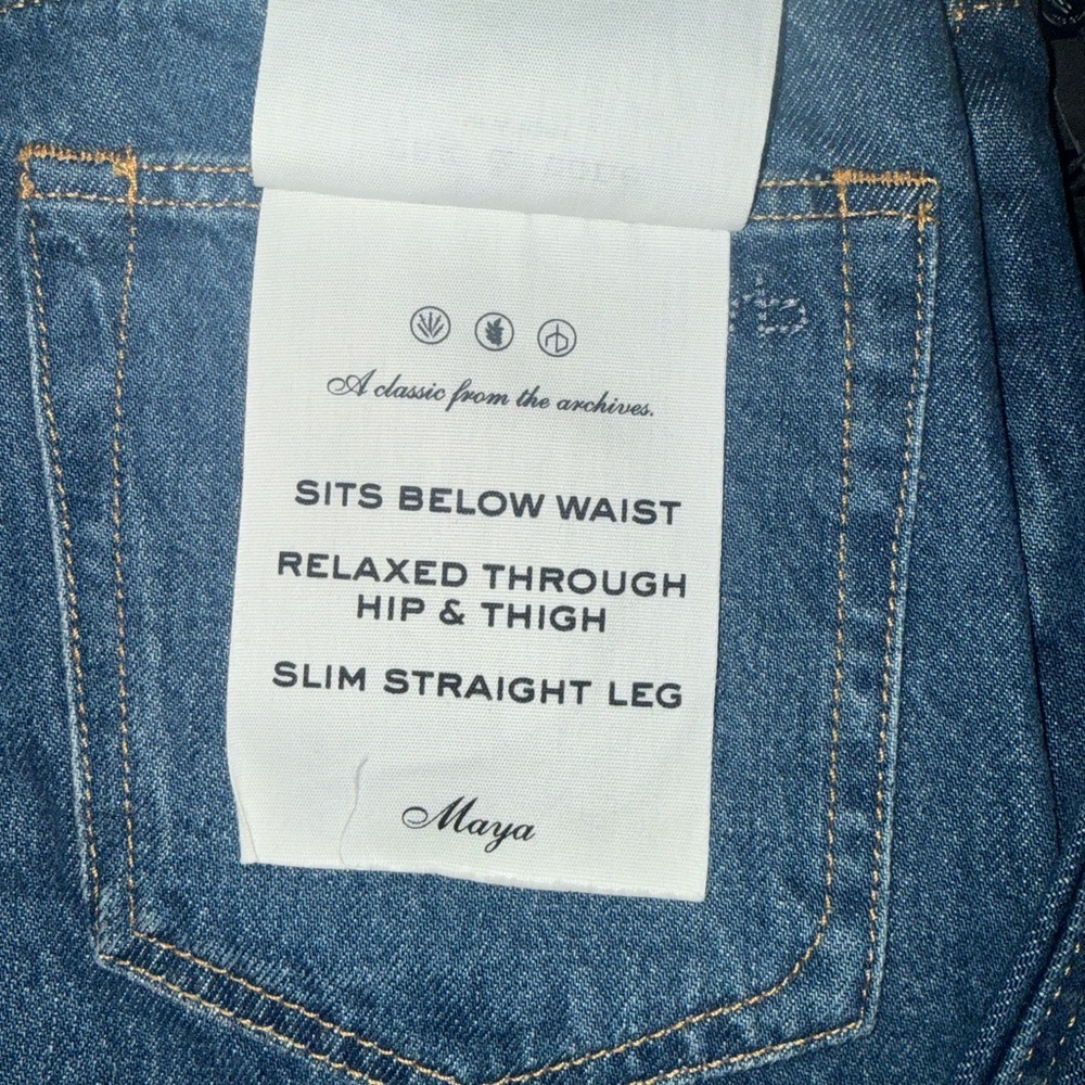 rag & bone Women’s Dark Blue Straight Leg Jeans Size 23. NWT - Picture 2 of 3